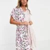 French Connection Yulia Printed Shirt Dress In White For Women Summer White Multi