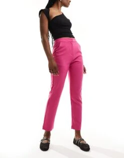 French Connection Tailored Tapered Trouser Co-ord In Pink For Women Wild Rosa