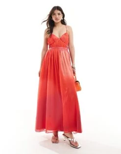 French Connection Darryl Hallie Maxi Dress In Red For Women