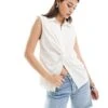 French Connection Aoife Linen Twist Shirt In White For Women Summer White