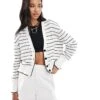 French Connection Cardigan In Black And White For Women Black/white