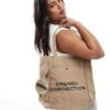 French Connection Shopper Tote Bag With Coin Purse In Stone For Women