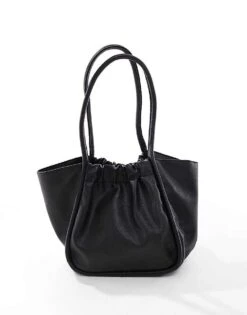 French Connection Gathered Detail Tote Bag In Black For Women