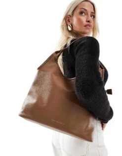 French Connection Slouchy Shopper Bag In Mocha For Women