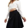 French Connection Harrie Pleated Mini Skirt In Black For Women