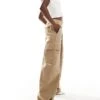 French Connection Atena Twill Clean Cargo Trousers In Camel For Women
