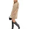 French Connection Cosy Roll Neck Knitted Mini Dress In Light Oatmeal For Women Light Oat/mel