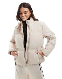 French Connection Puffer Jacket In Stone For Women