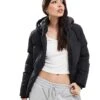 French Connection Hooded Puffer Jacket In Black For Women