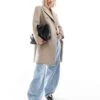 French Connection Smart Tailored Felt Coat In Beige For Women