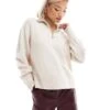 French Connection Half Zip Knitted Jumper In Oatmeal For Women