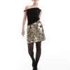 French Connection Sequin Mini Skirt In Gold For Women