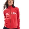 French Connection FCUK Zip Through Jumper In Red For Women